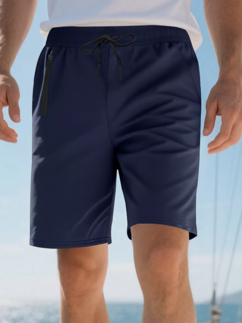 Men's Full Size Drawstring Casual Shorts Plus Size, image 3