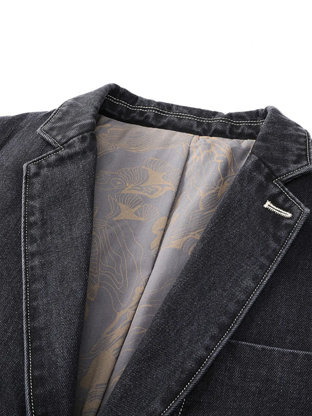 Men's Full Size Lapel Collar Long Sleeve Blazer Plus Size, image 3