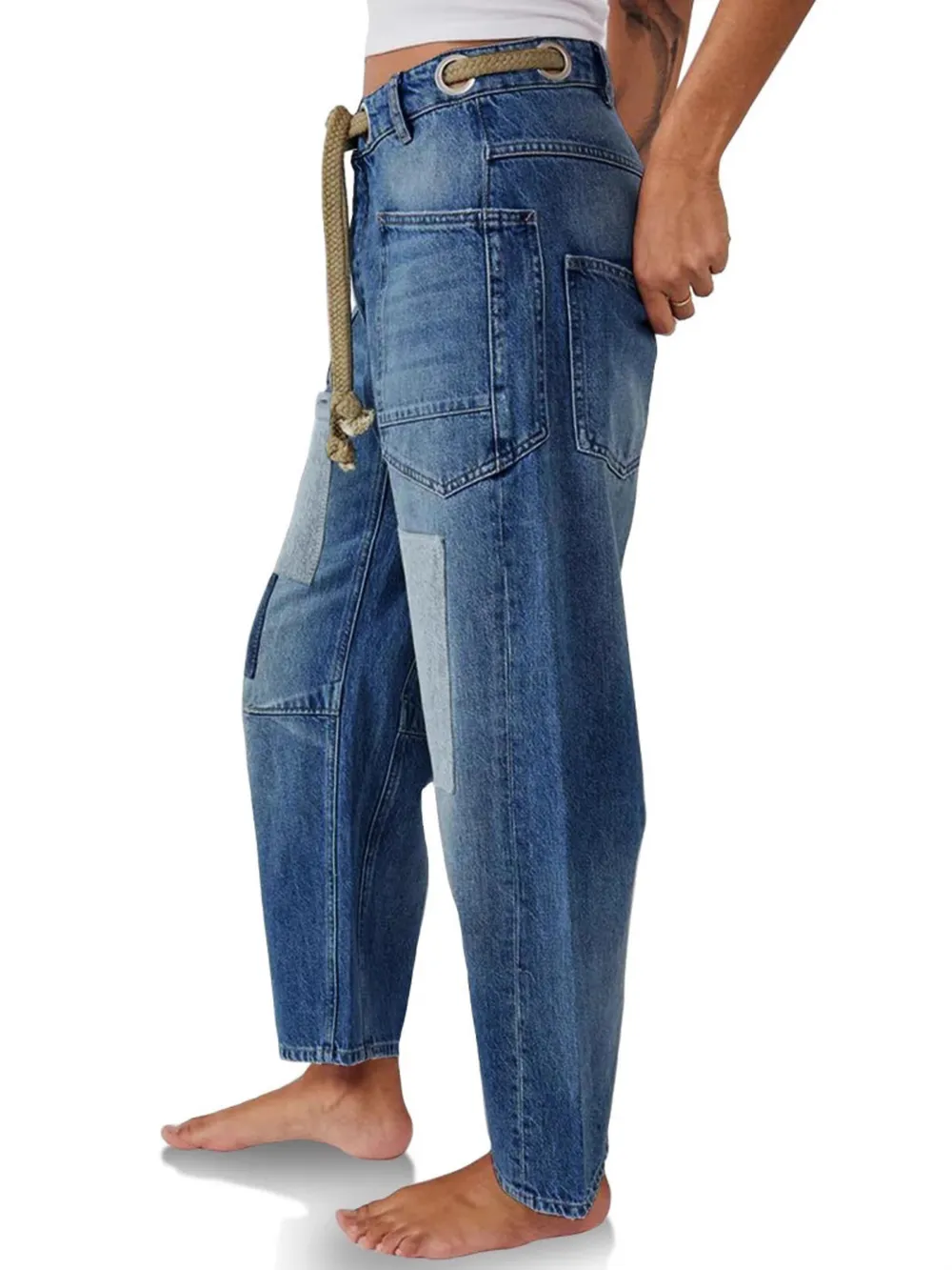 Washed Wide Leg Jeans, image 4