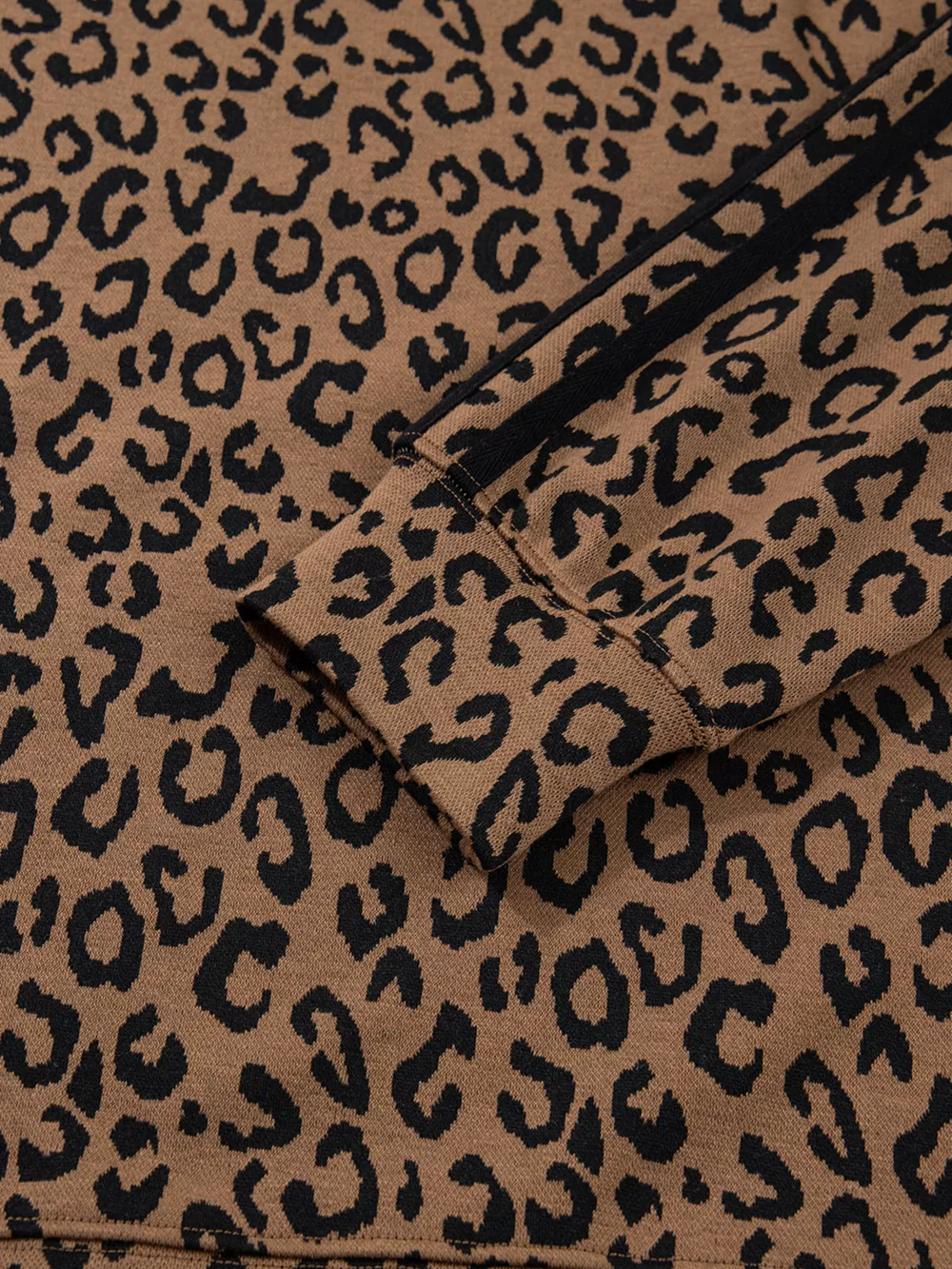 Striped Trim Leopard Long Sleeve Top Drawstring Pant Set, image 13
