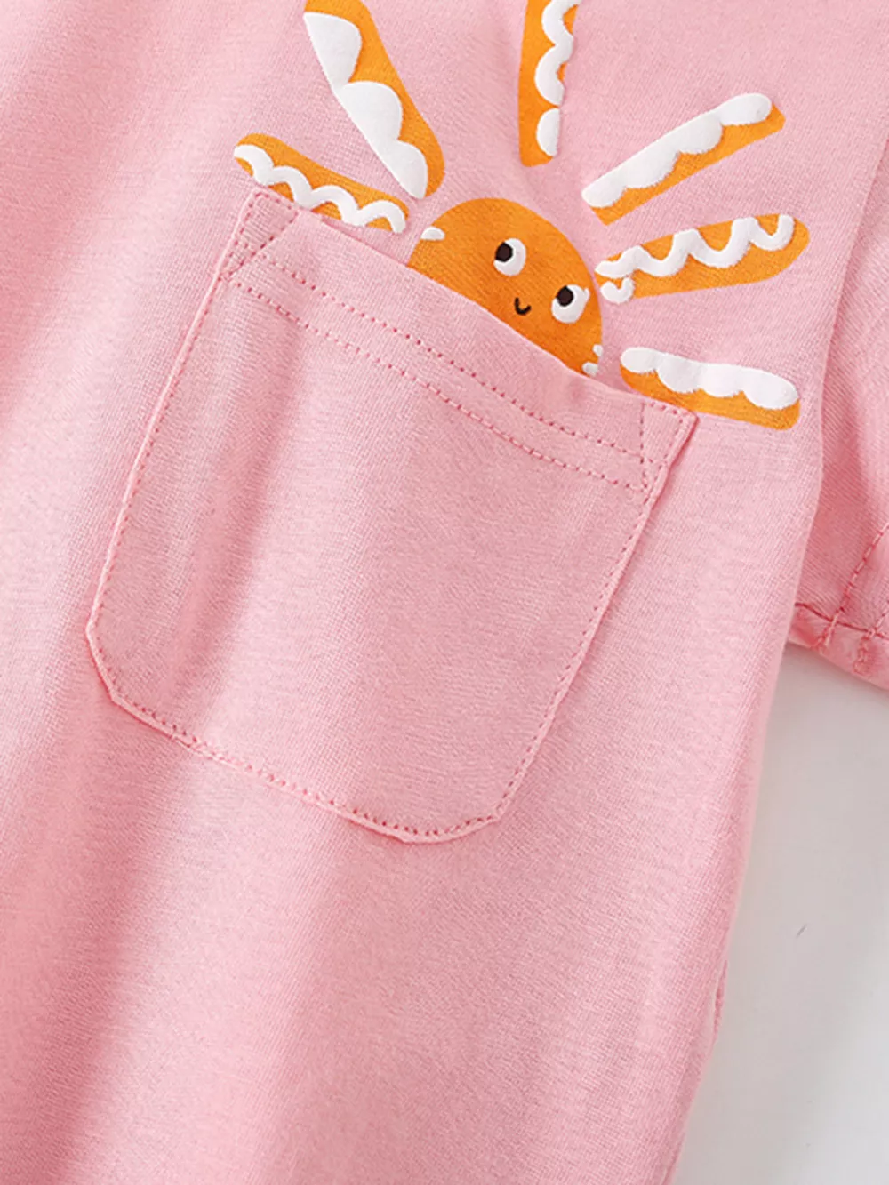 Children's Sun Round Neck Top and Shorts Set, image 4
