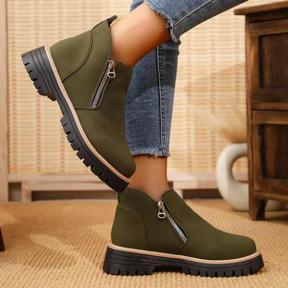 Ankle Boots with Zipper Accent, image 10