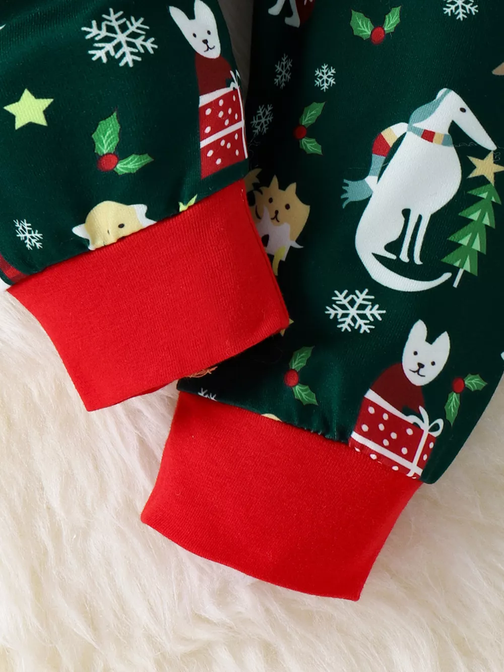 Children's Christmas Print Top and Pants Set, image 6