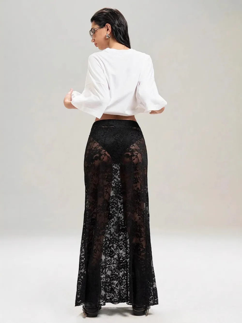 Lace Maxi Skirt, image 5