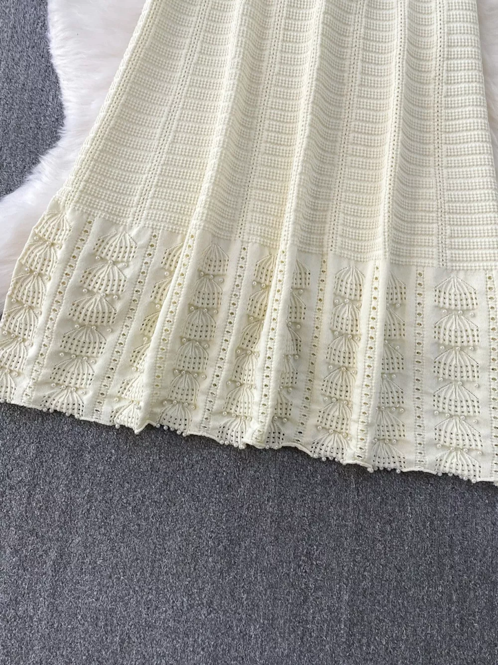 Textured Knit Sleeveless Midi Dress, image 11