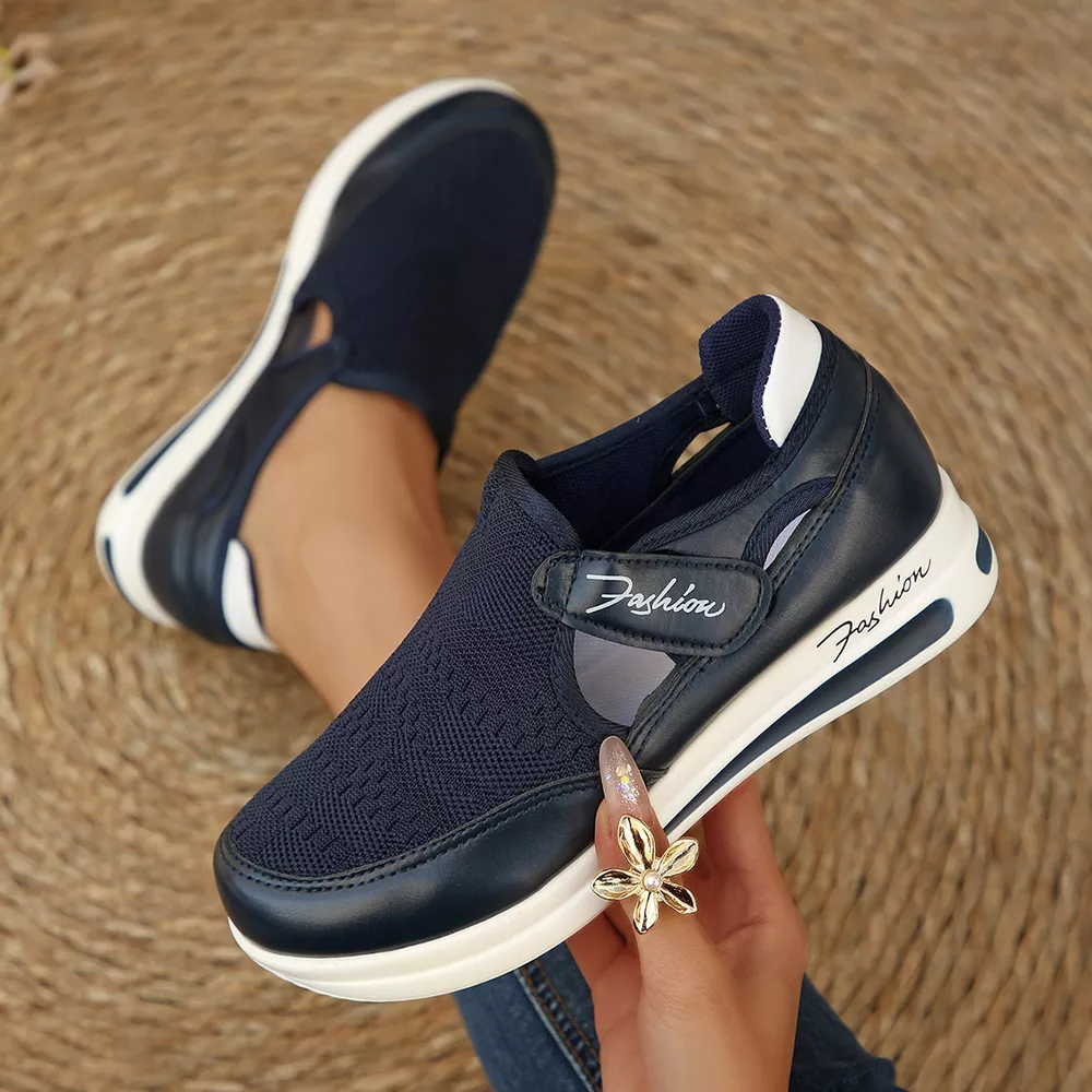 Breathable Mesh Wedge Sneakers, image 10