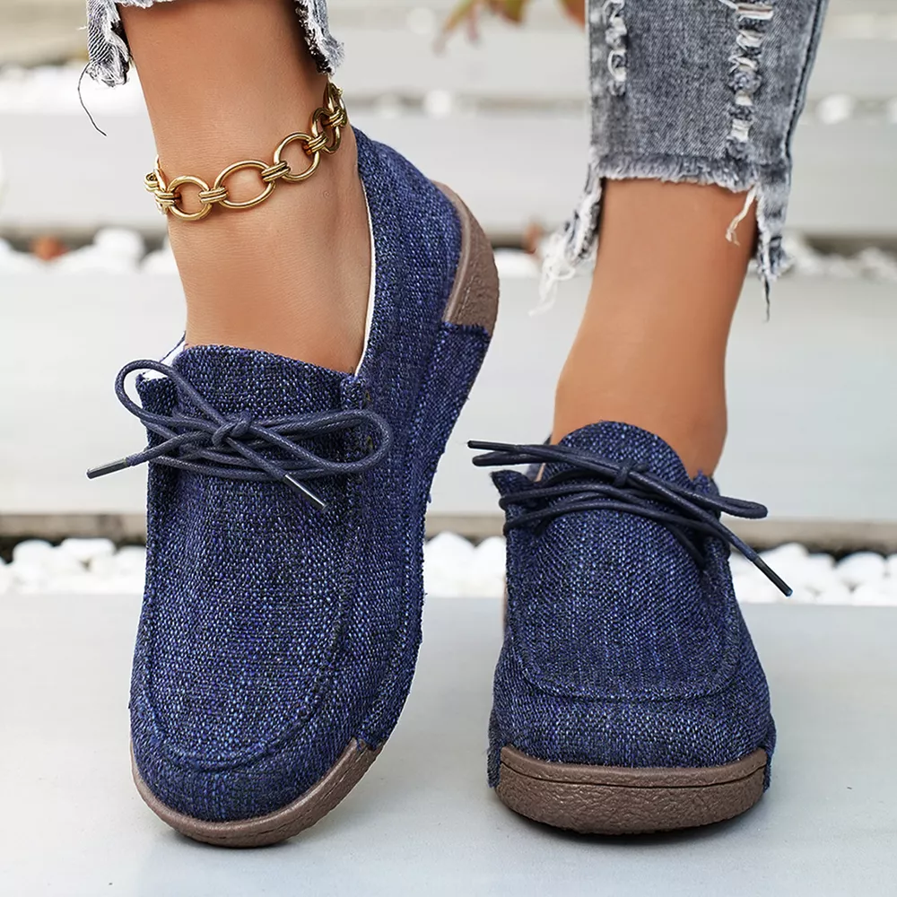 Round Toe Lace-Up Sneakers, image 12