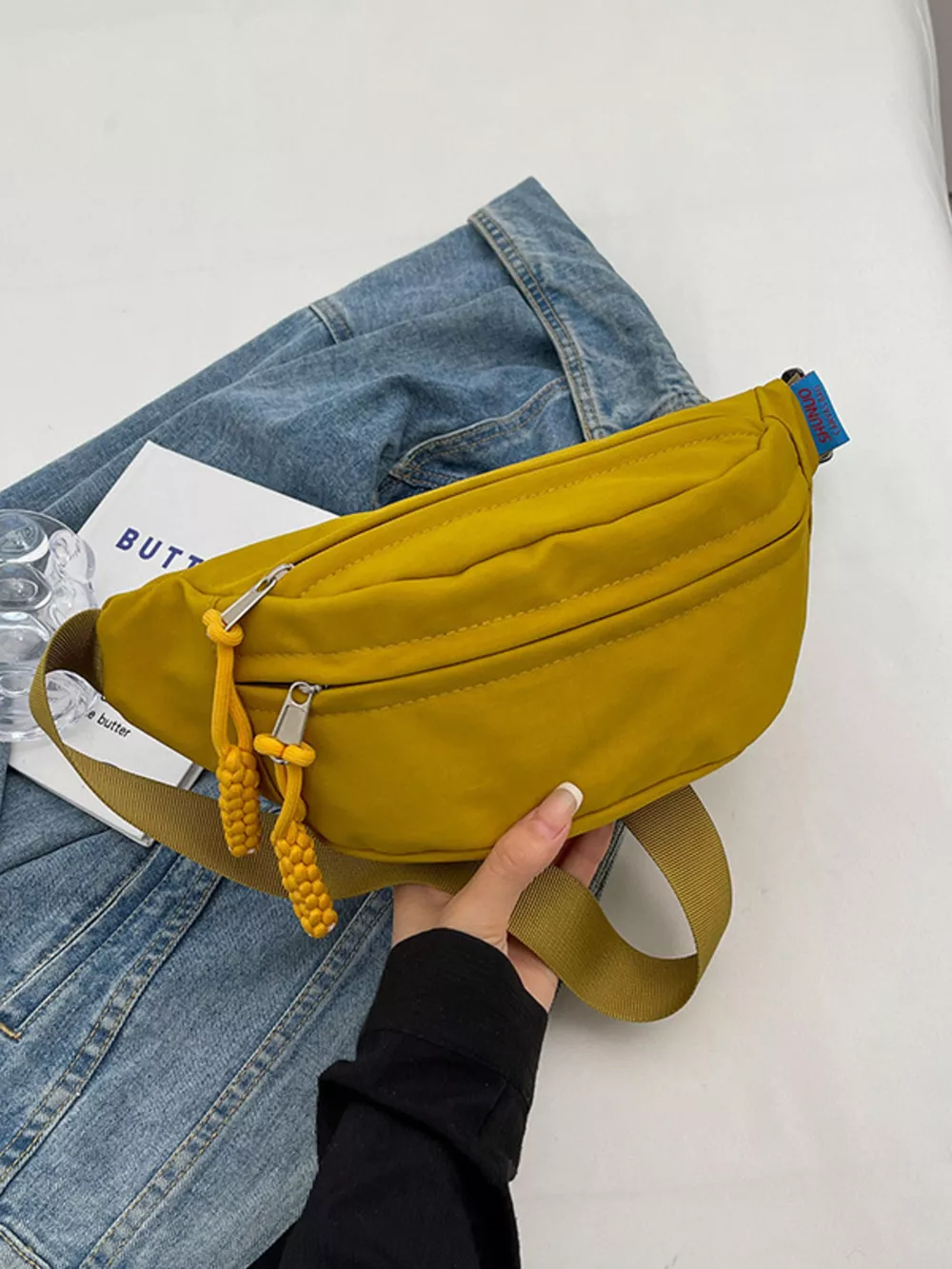 Lightweight Crossbody Bag with Tassel Detail, image 10