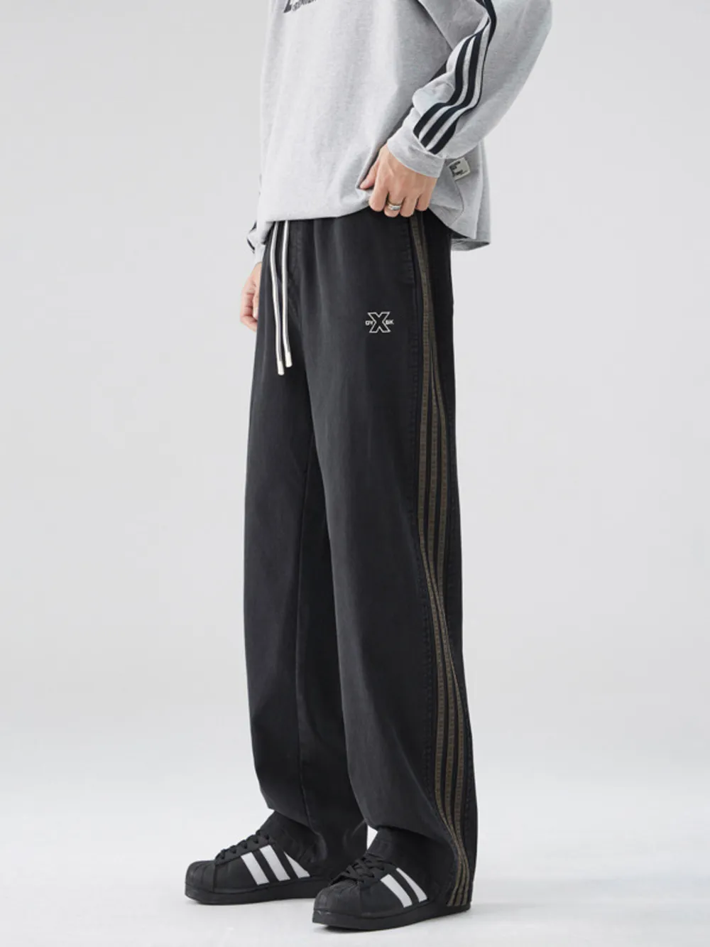 Men's Full Size Casual Loose Fit Drawstring Pants Plus Size