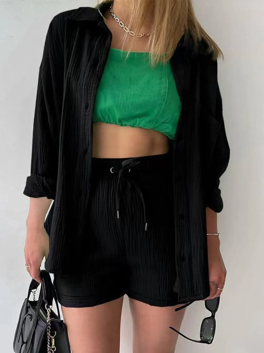 Button Up Shirt and Shorts Set, image 28