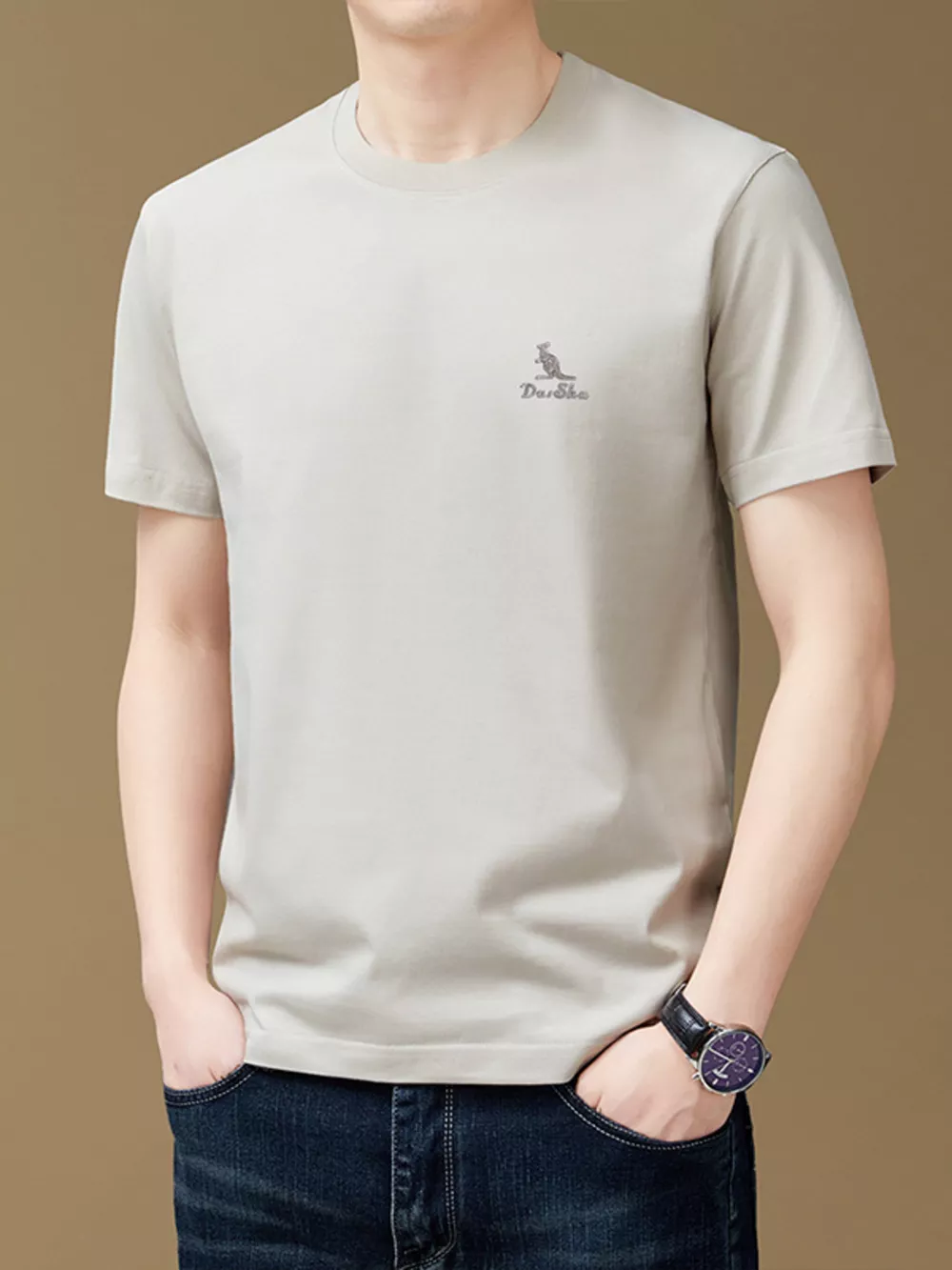 Men's Full Size Round Neck Short Sleeve T-Shirt Plus Size, image 6