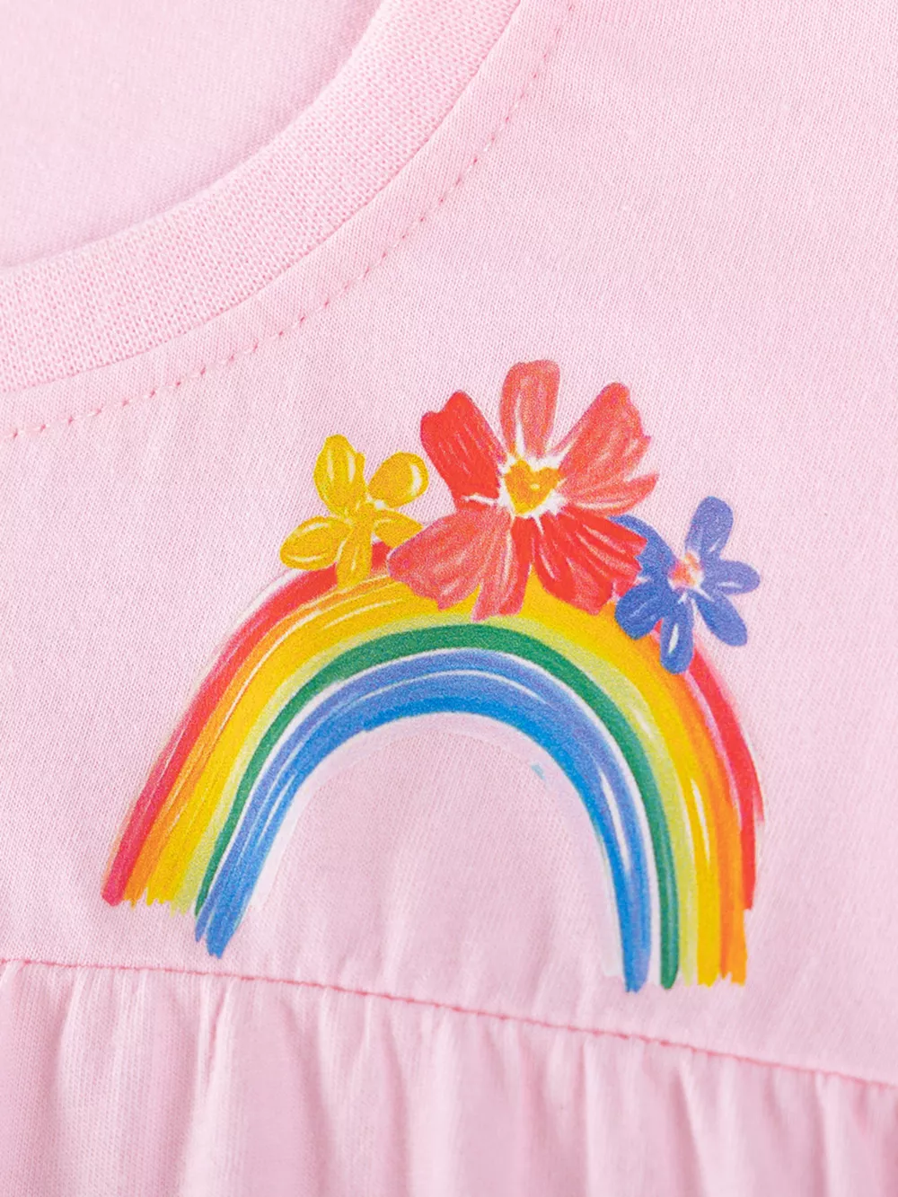 Children's Rainbow Ruffle Sleeve Top & Capri Set, image 5