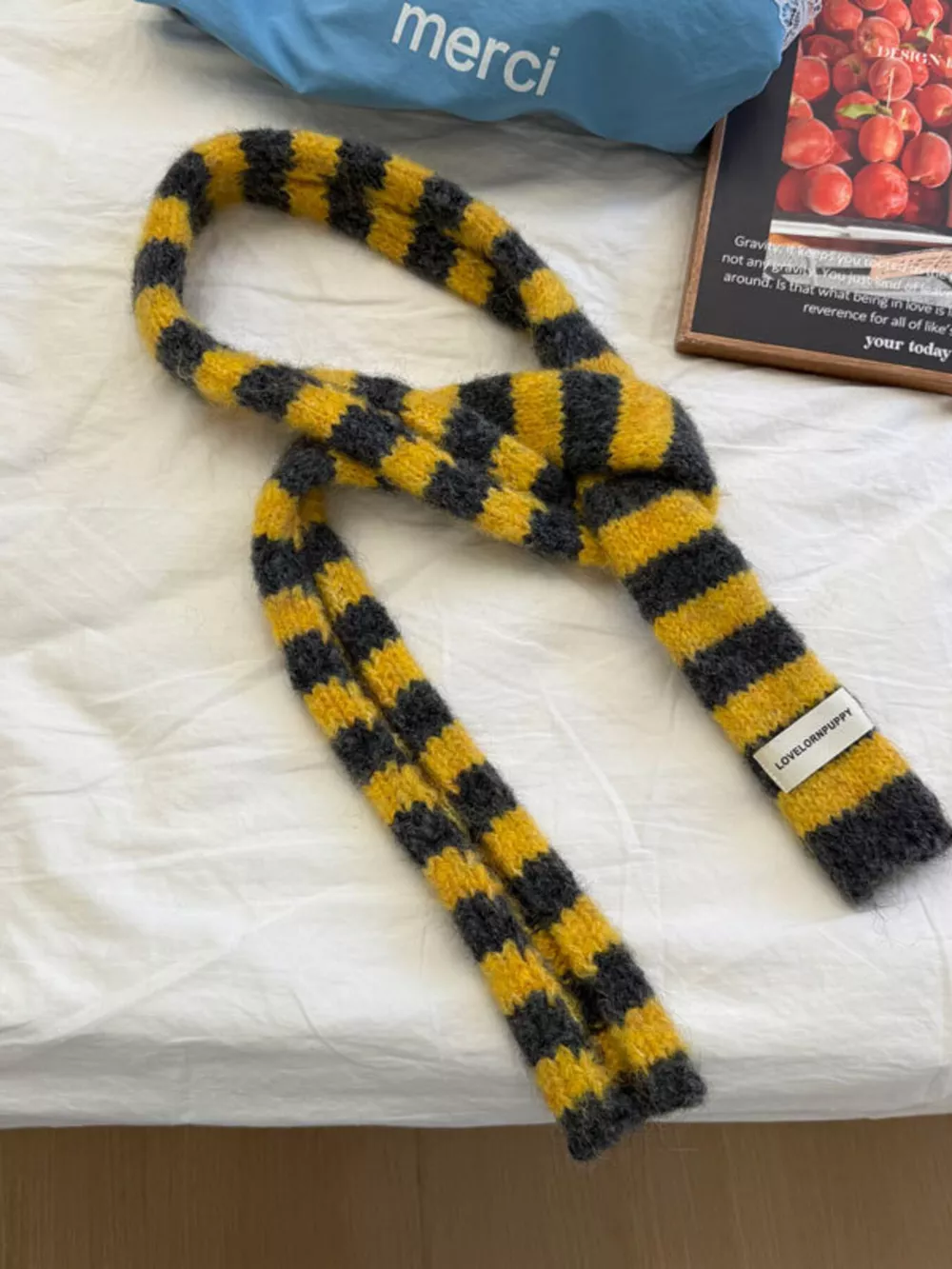 Striped Knitted Warm Scarf, image 10