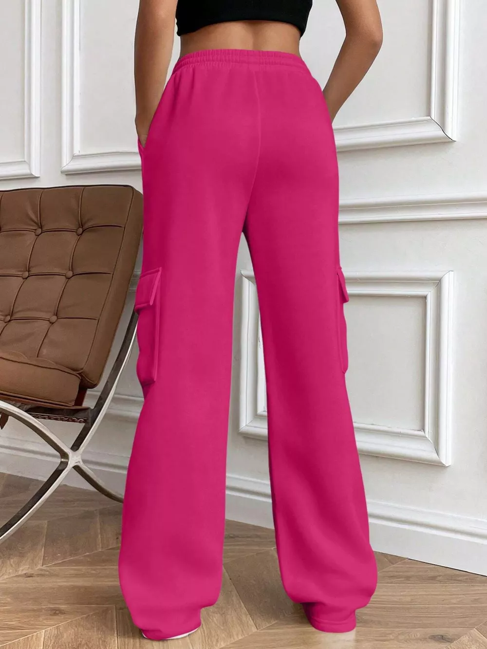 Relaxed Fit Pants with Drawstring Waist, image 24