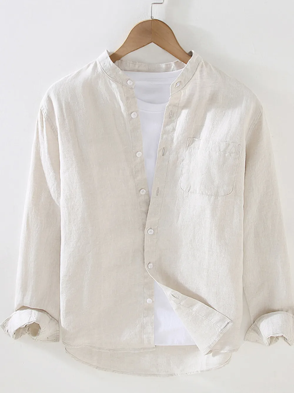 Men's Full Size Button Up Long Sleeve Shirt Plus Size, image 5