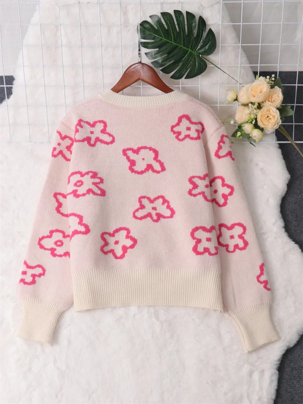 Floral Pattern Button-Up Cardigan, image 9