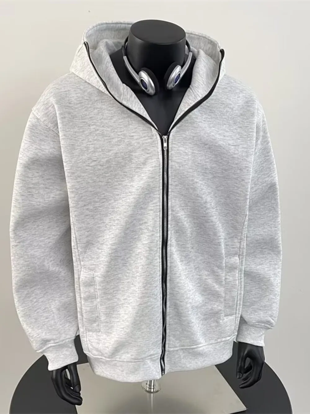 Men's Zip Up Long Sleeve Hoodie, image 5