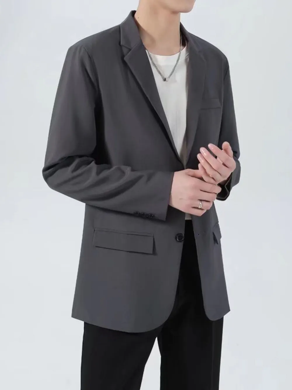 Men's Plus Size Classic Fit Two-Button Blazer, image 8