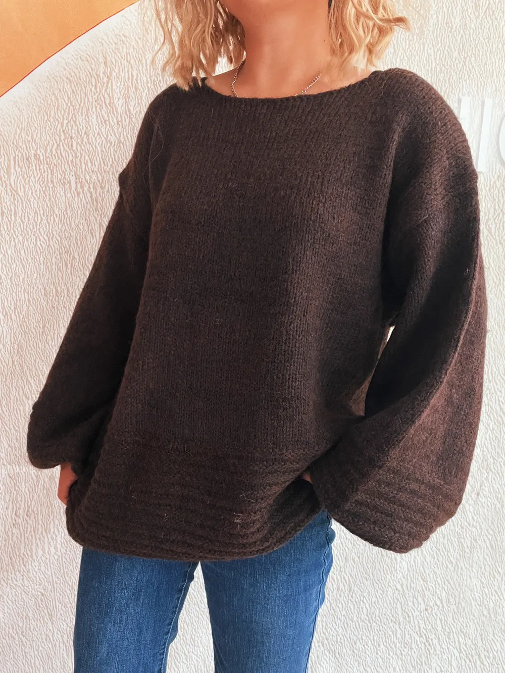 Relaxed Fit Round Neck Sweater, image 7