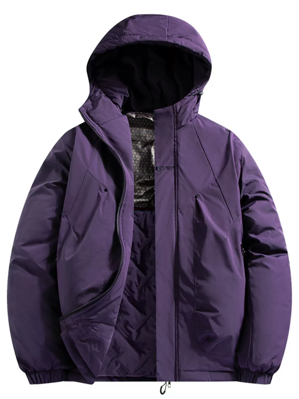 Men's Full Size Hooded Padded Winter Coat Plus Size, image 3