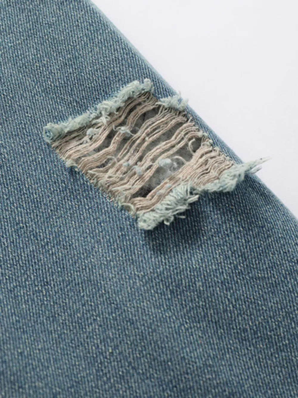Men's Full Size Faux Fur Collar Denim Jacket Plus Size, image 14