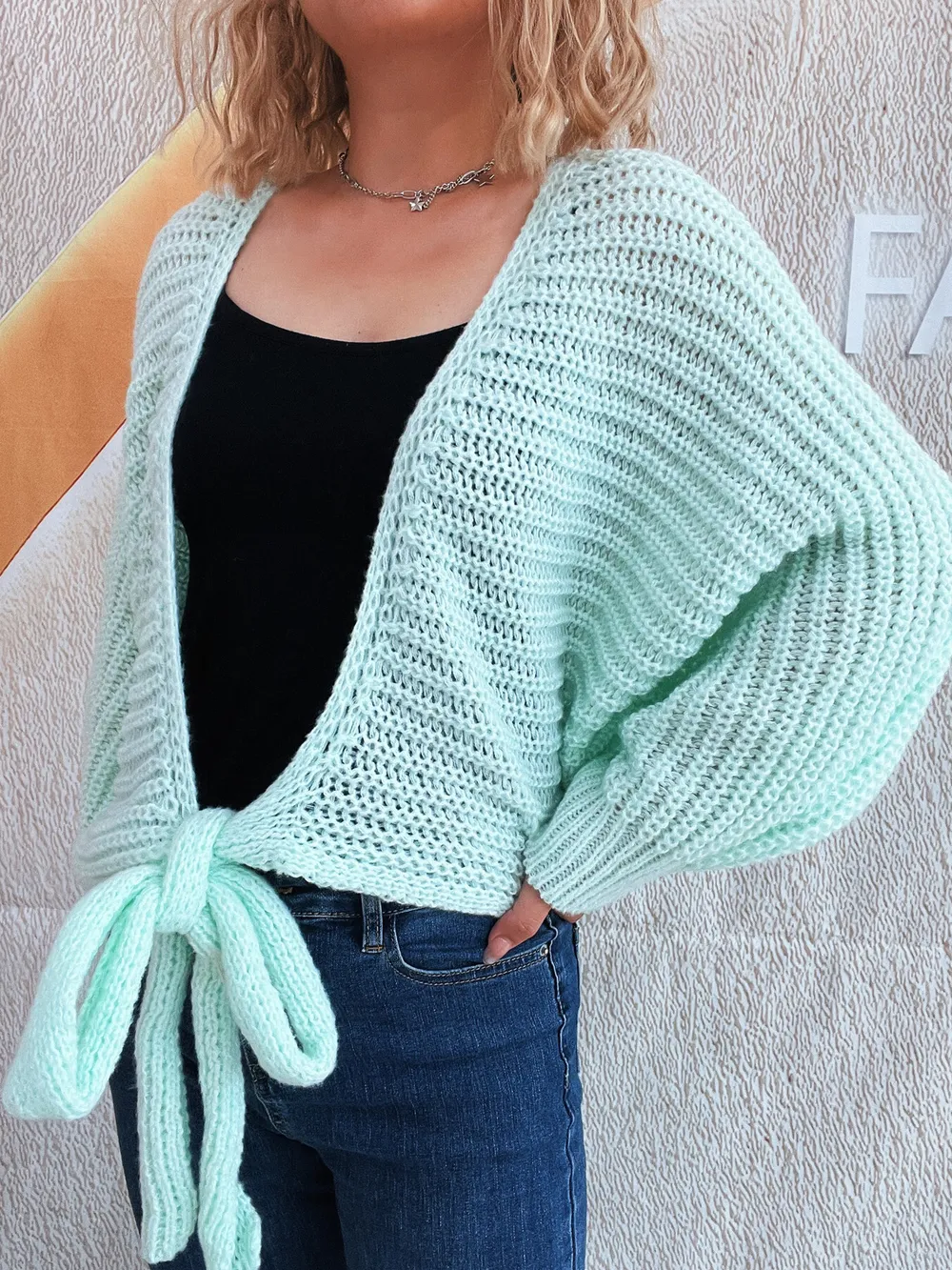 Tie Front Long Sleeve Cardigan, image 14