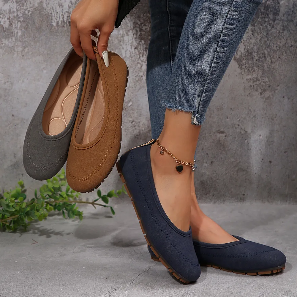 Round Toe Flat Slip-Ons, image 2