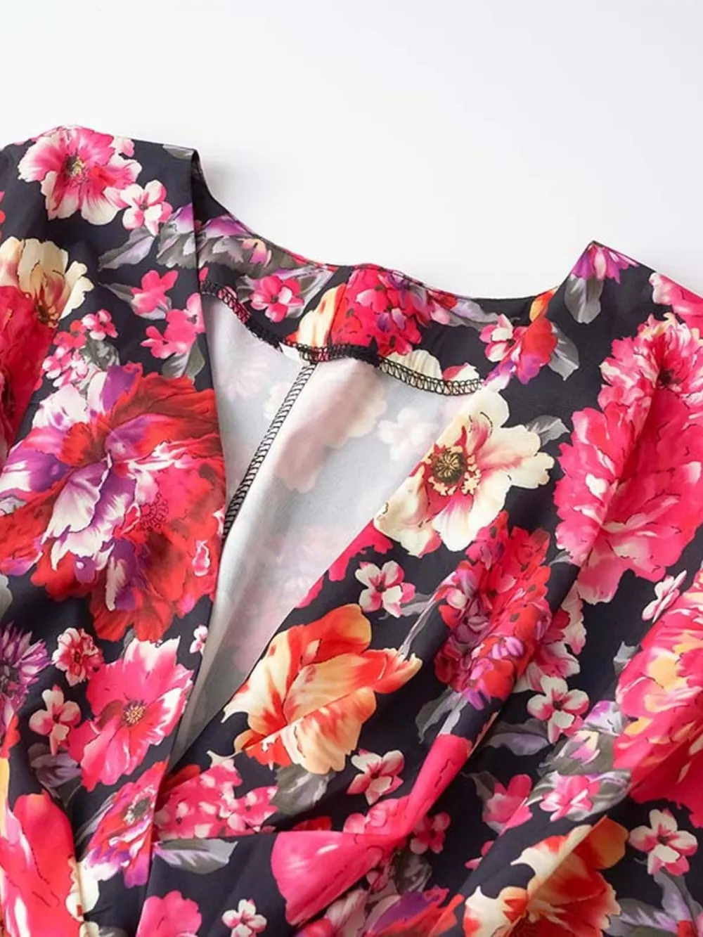 Floral Print Layered Ruffle Hem Mini Dress, image 14