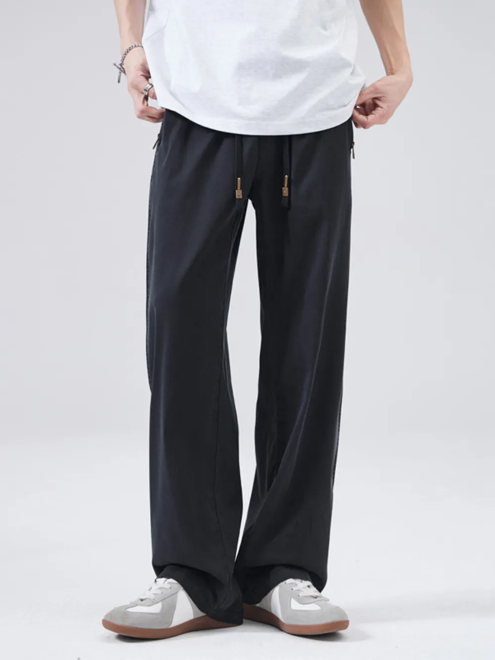 Men's Full Size Drawstring Wide Leg Pants Plus Size