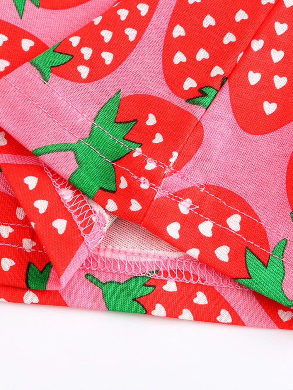 Children's Strawberry Print Short Sleeve Dress, image 3
