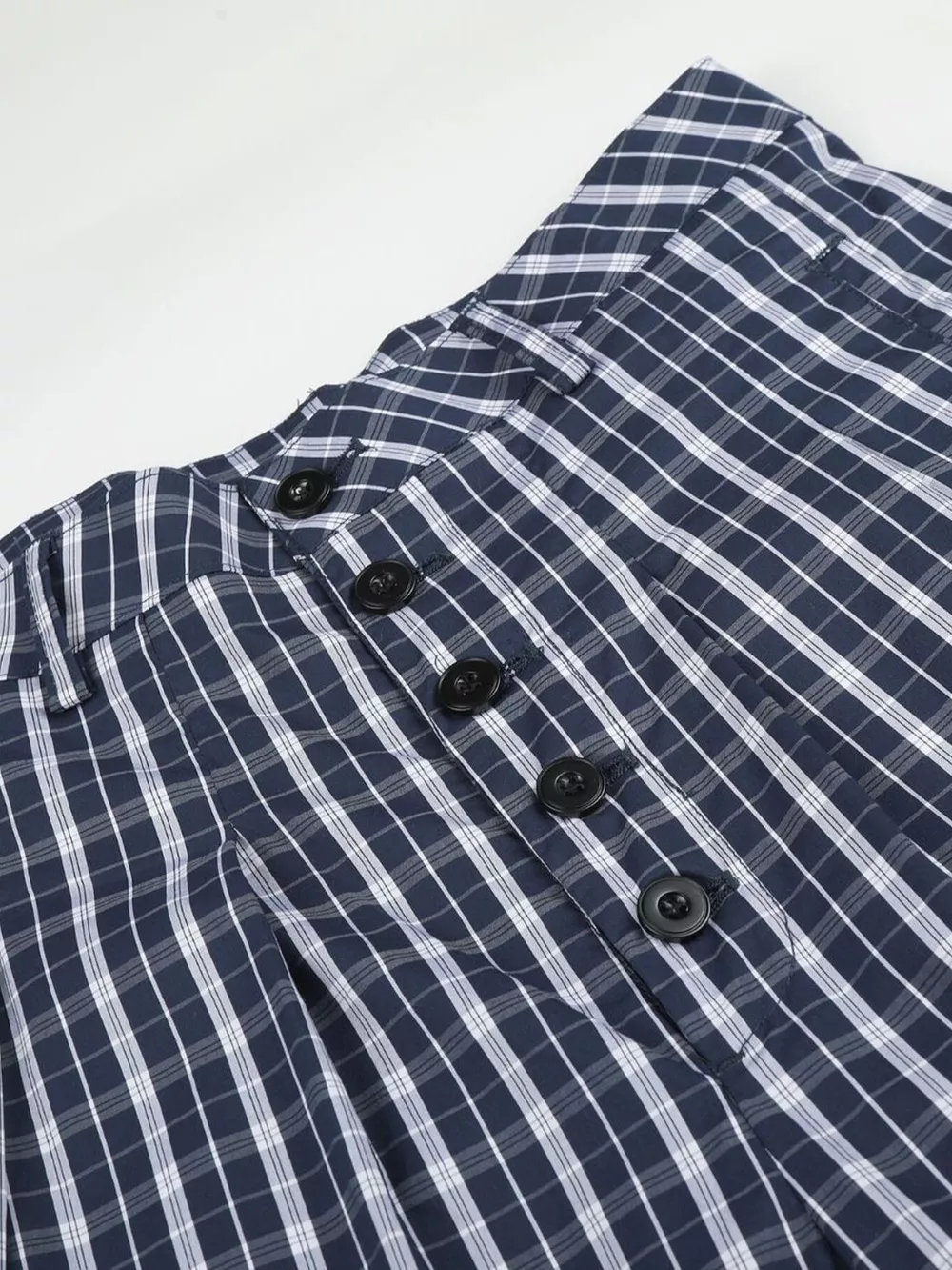 Men's Wide Leg Plaid Button-Front Pants, image 4