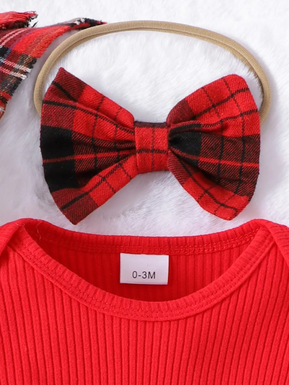 Children's Christmas Ruffle Trim 4-Piece Set, image 8