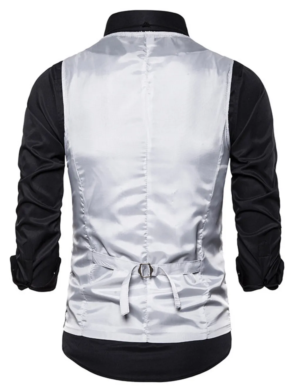 Men's Sequin Slim Fit Vest, image 4
