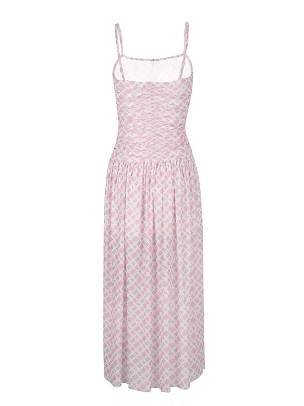 Plaid Spaghetti Strap Maxi Dress, image 6