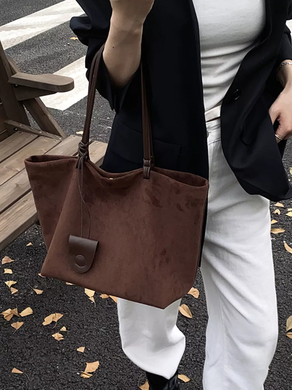 Classic Suede Tote Bag, image 7