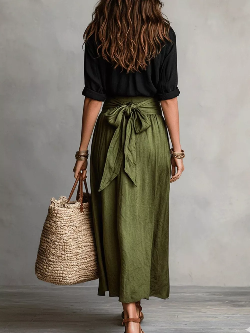 Full Size Button-Down Shirt and Skirt Set Plus Size, image 5