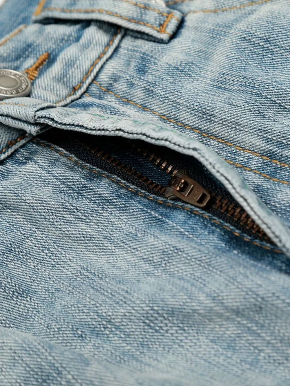 Men's Washed Wide Leg Baggy Jeans, image 6