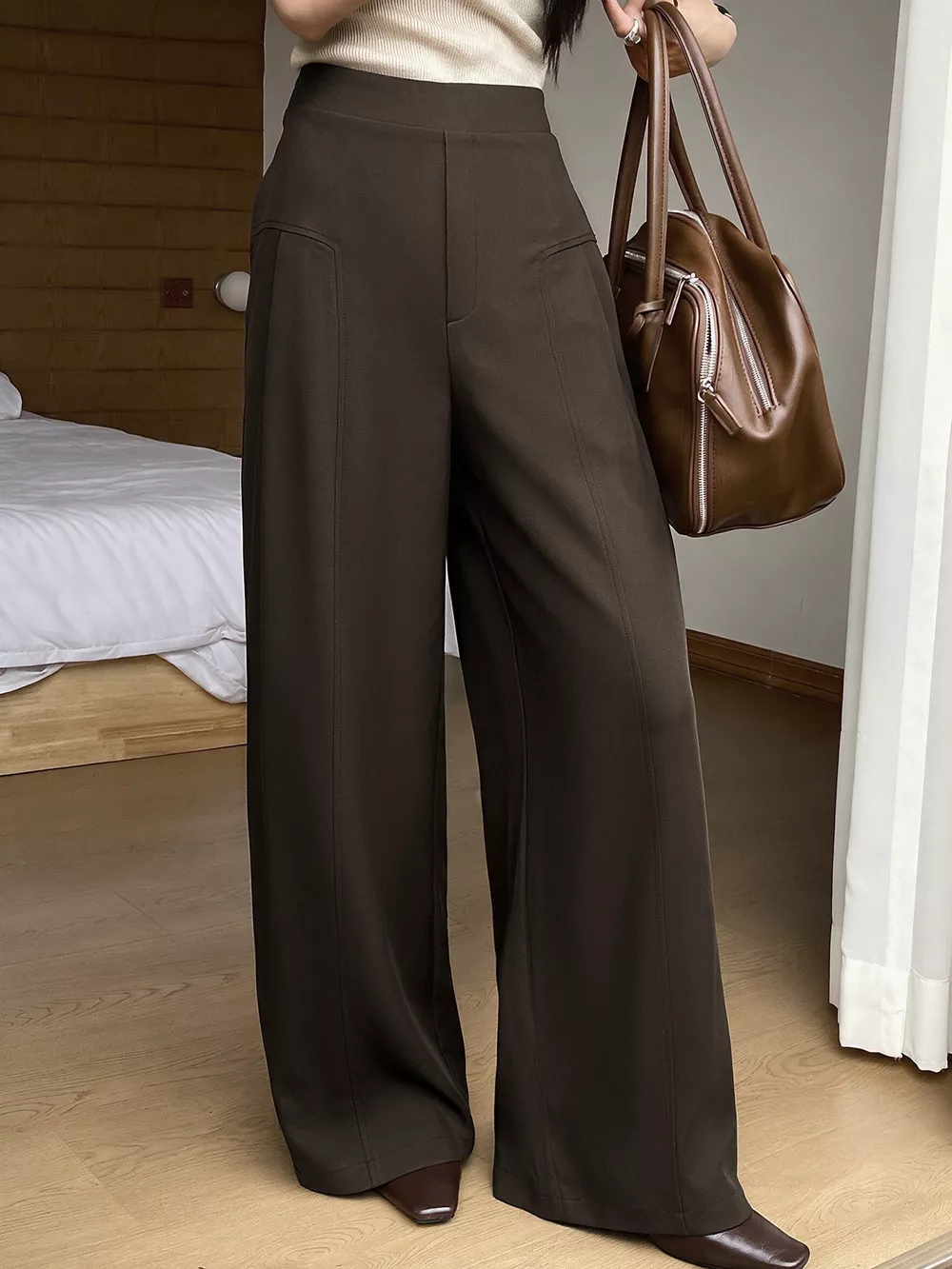 High-Waisted Wide-Leg Pants, image 3