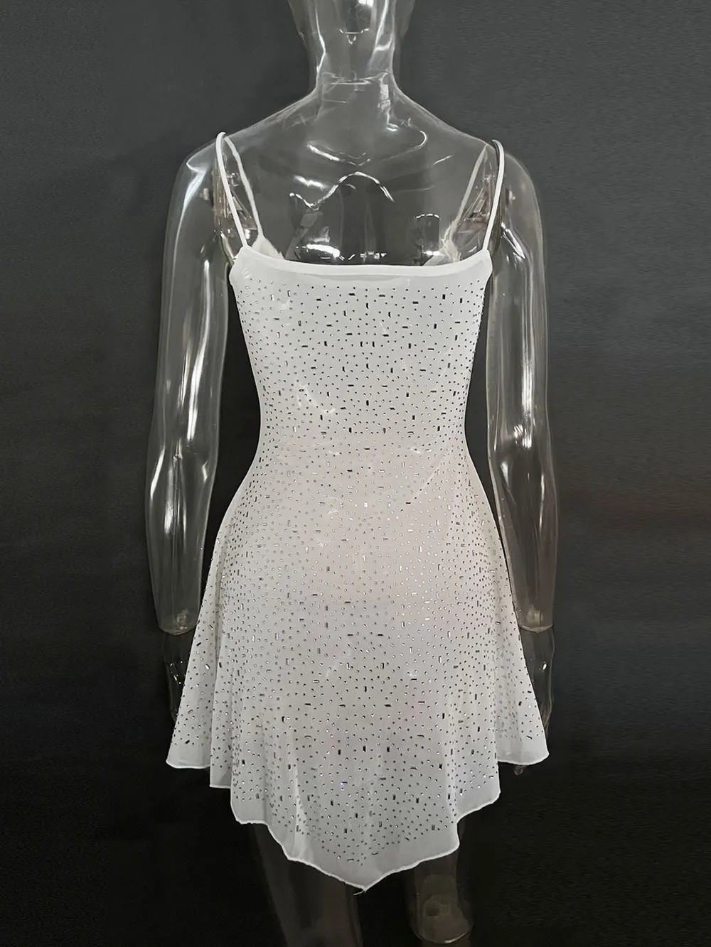 Rhinestone Decor Mini Cami Dress, image 29