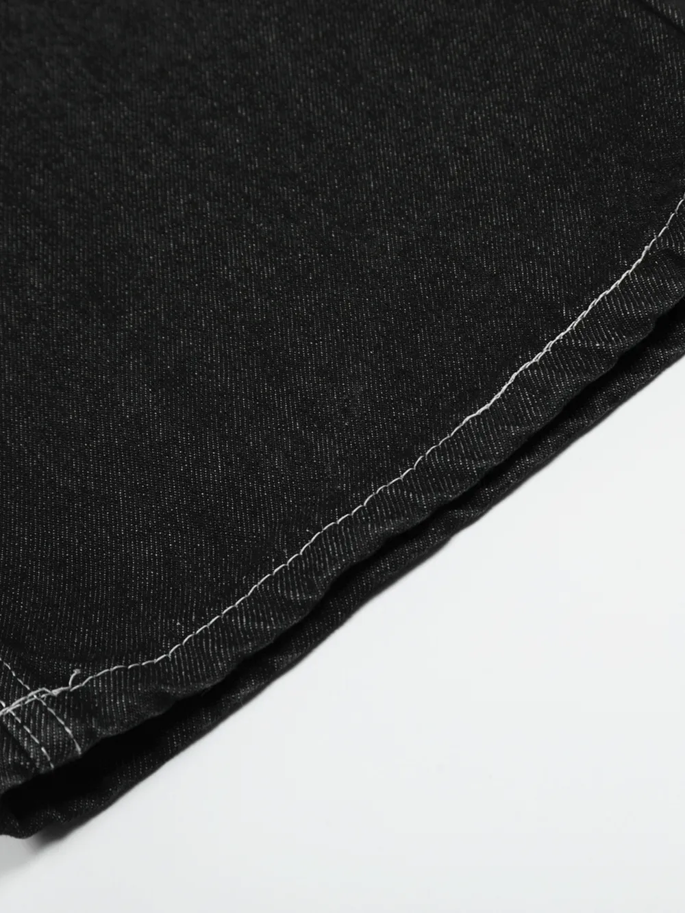 Men's Wide-Leg Contrast Stitch Jeans, image 8