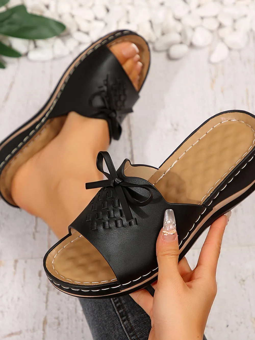 Bow Open Toe Sandals, image 3