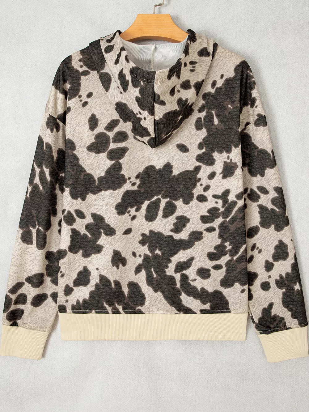 Multicolour Western Print Long Sleeve Pocket Regular Fit Hoodie, image 3