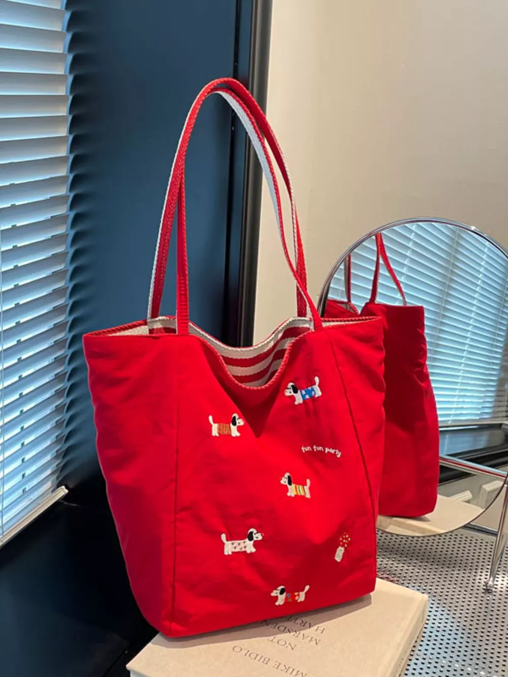 Embroidered Dachshund Shoulder Bag, image 8