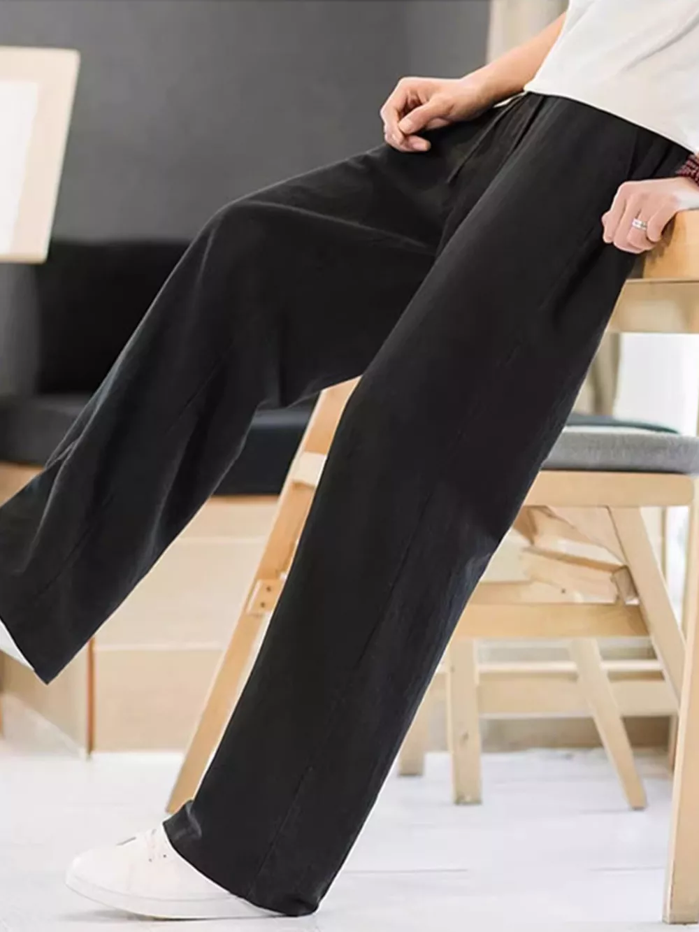 Men's Plus Size Casual Drawstring Pants, image 8