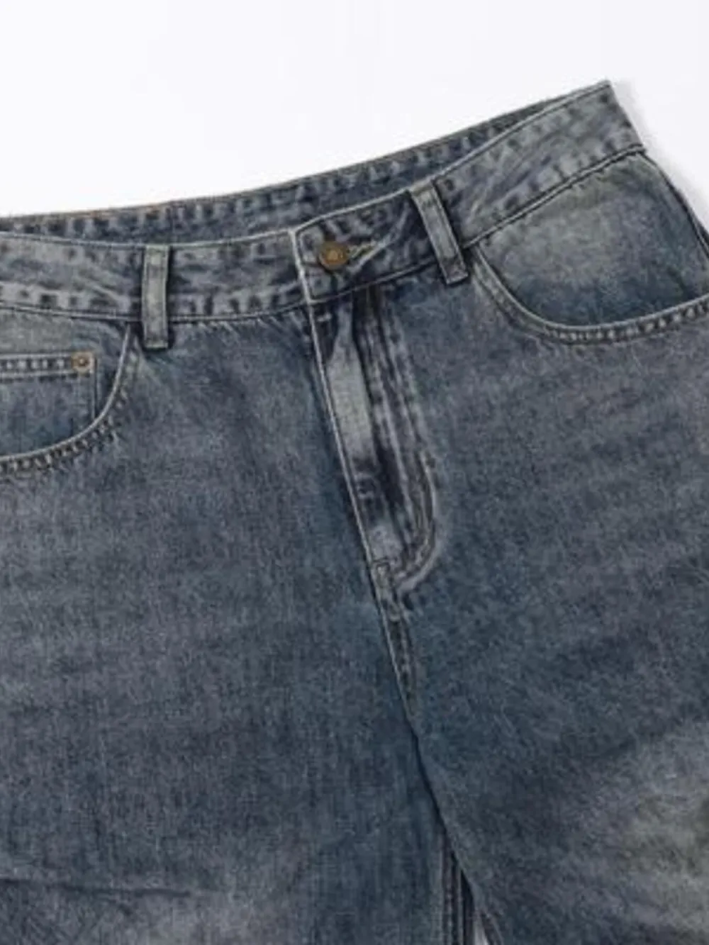 Men's Vintage Wash Wide Leg Jeans, image 3