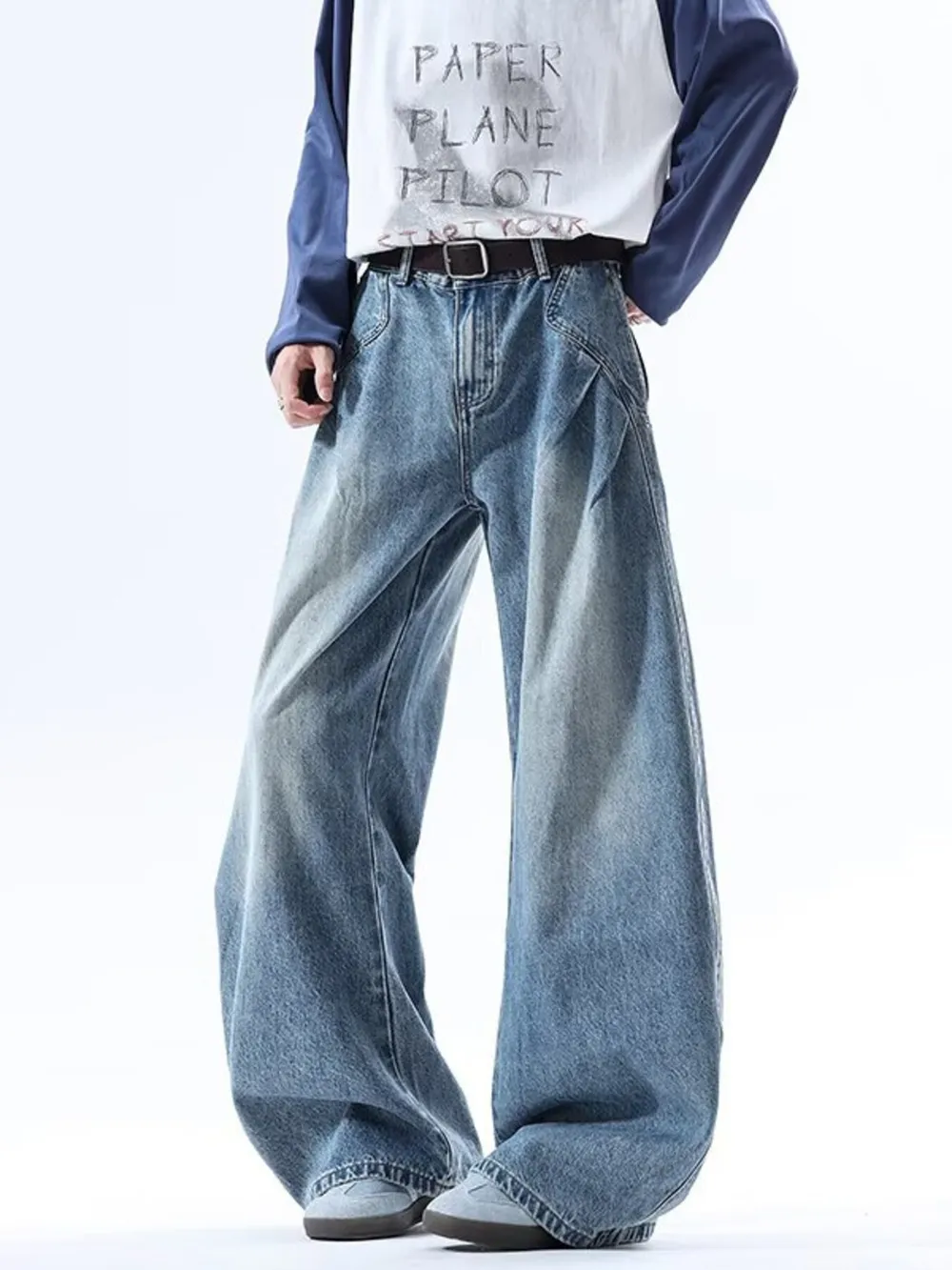 Men's Full Size Wide Leg Jeans Plus Size, image 5