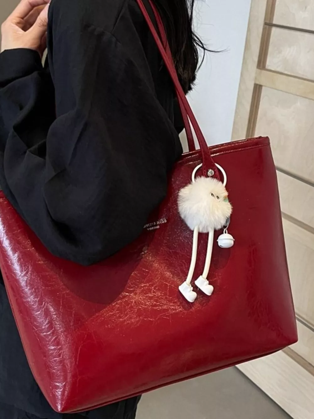 Faux Leather Shoulder Bag, image 3