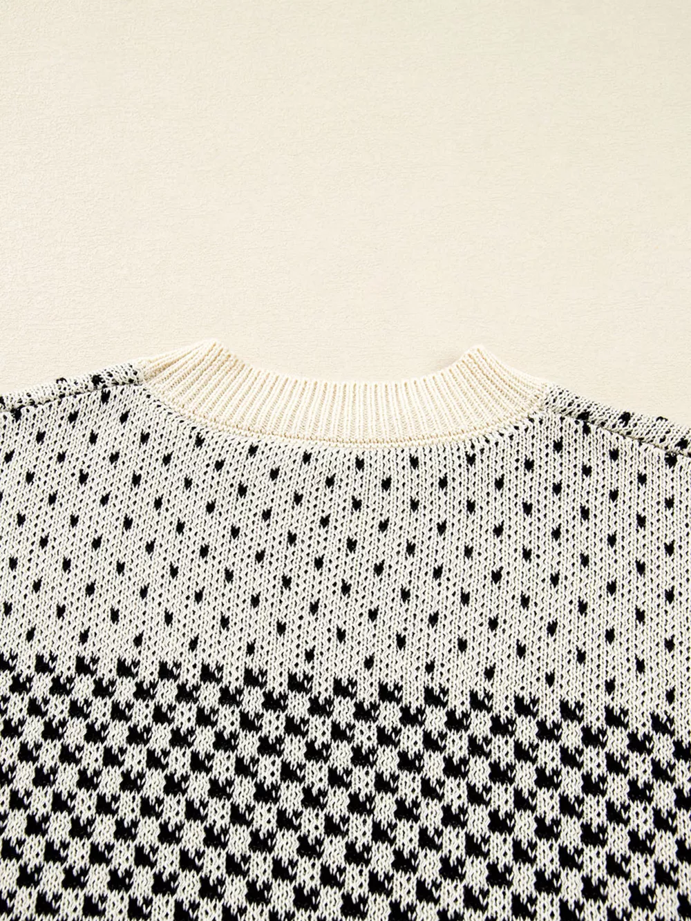 Contrast Color Pattern Lantern Sleeve Sweater, image 7