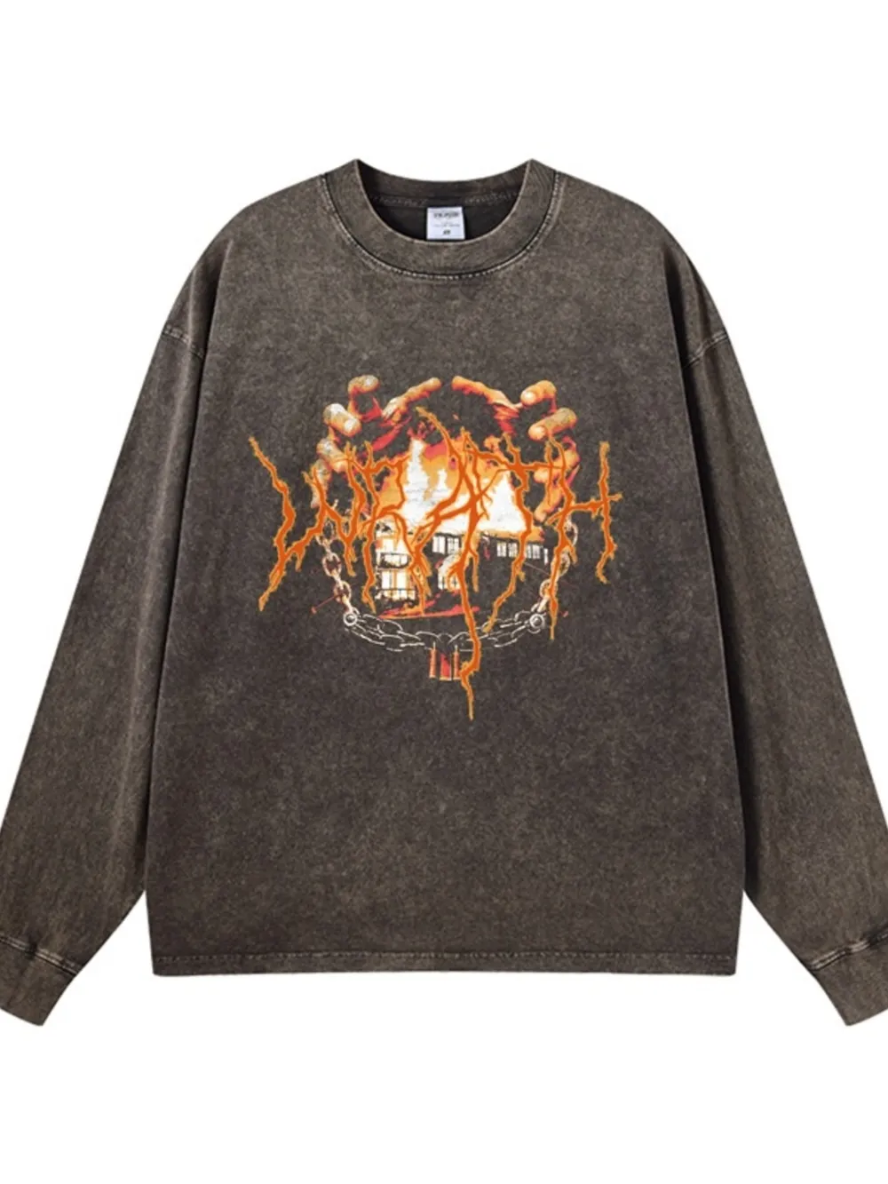 Men's Graphic Oversized Long Sleeve T-Shirt, image 5