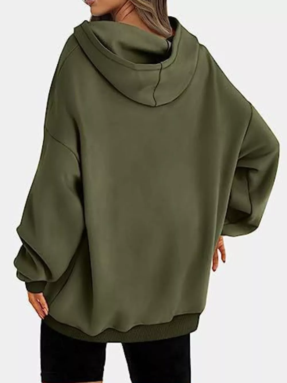 Drop Shoulder Long Sleeve Hoodie, image 8